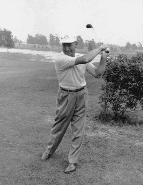 Henry Schlueter, founder of Pacific Plumbing of Southern California, golfing